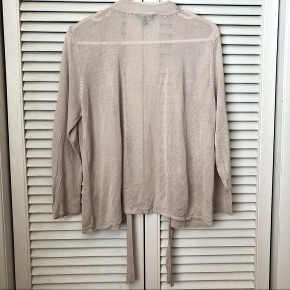 SOLD! Simply Vera Vera Wang Tan Cardigan, M - Picture 2 of 5